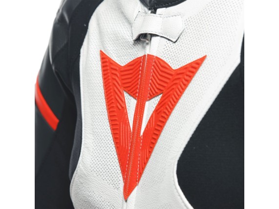 Dainese Grobnik Lady Perf 1 Teiler Black White Fluo Red