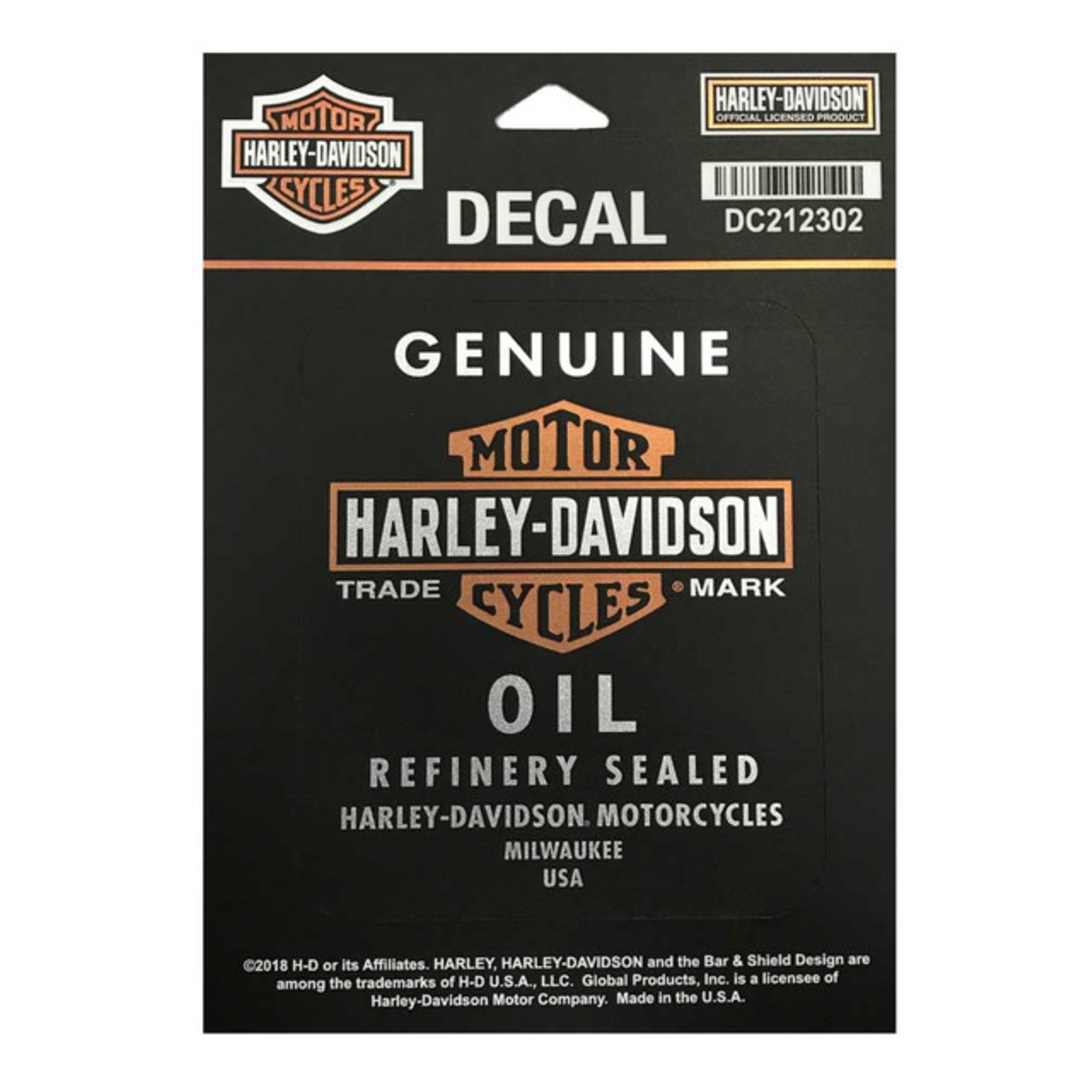 Harley Davidson Aufkleber Genuine Oil