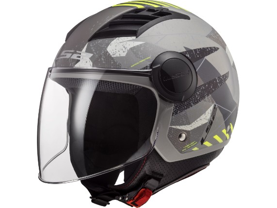 Helm LS2 OF562 Airflow Camo Matt Titanium Yellow