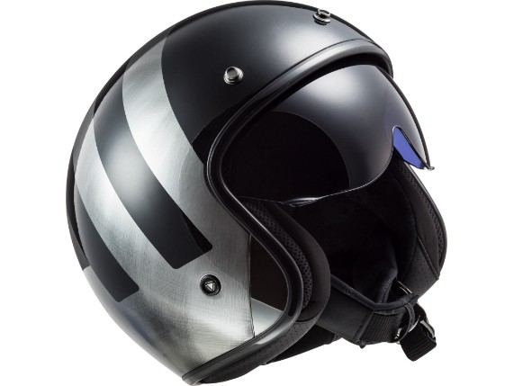 Of Bob Lines Black Jeans Open Face Helm Jethelm Motorradhelm