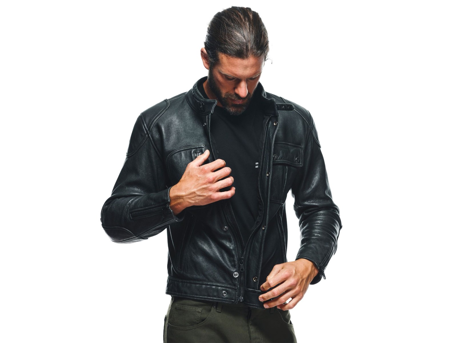 Atlas leather jacket black