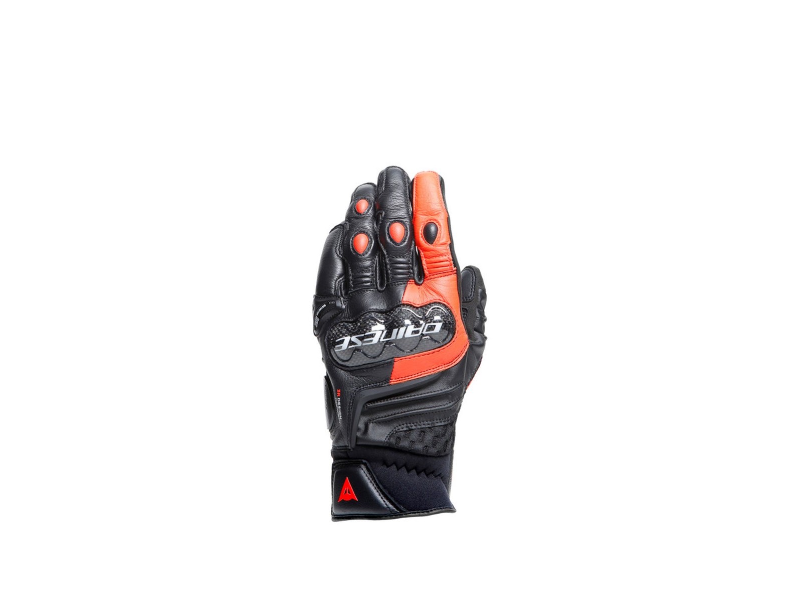 Dainese Carbon 4 Short Gloves Black / Red-fluo
