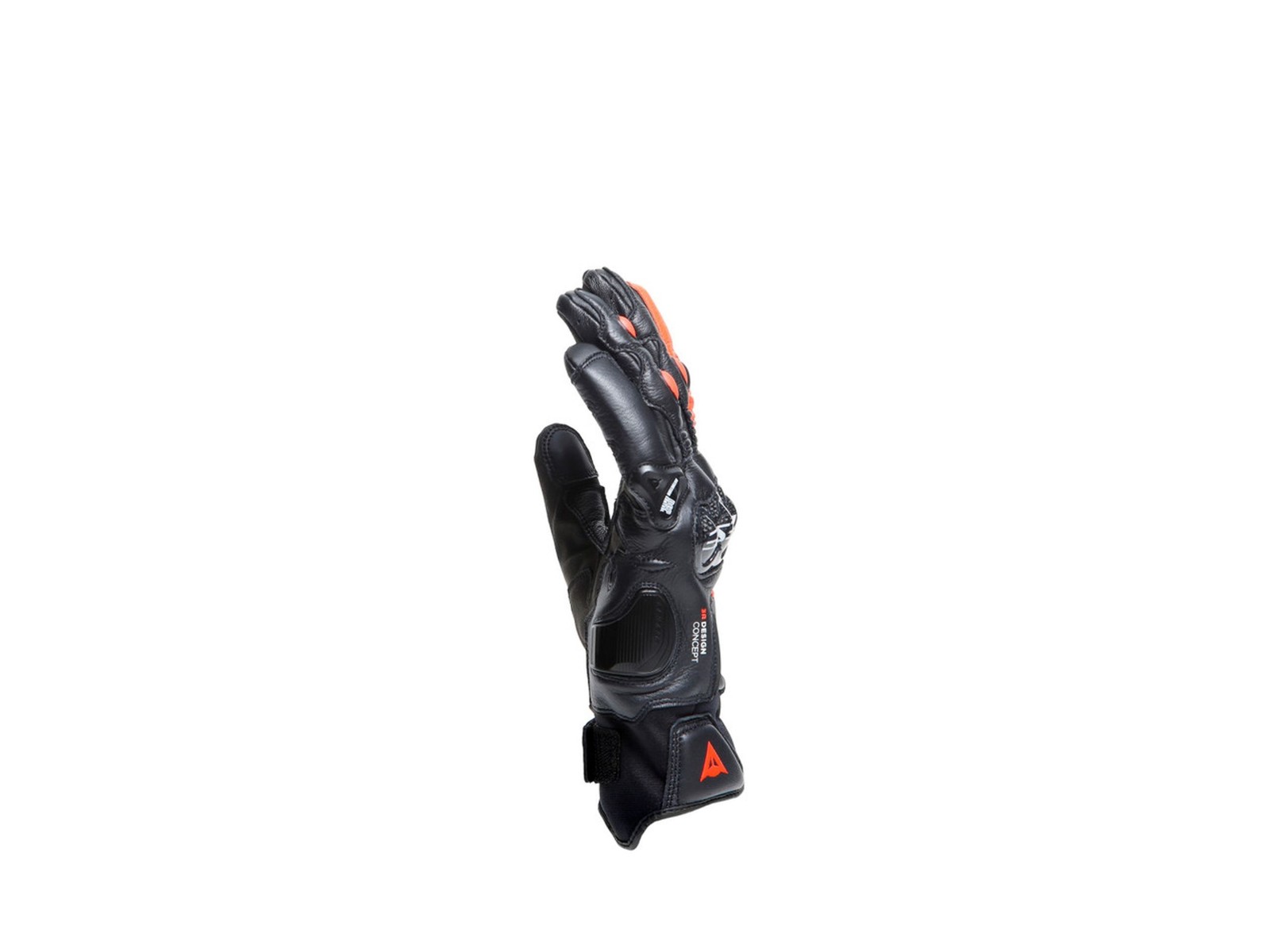 Dainese Carbon 4 Short Gloves Black / Red-fluo
