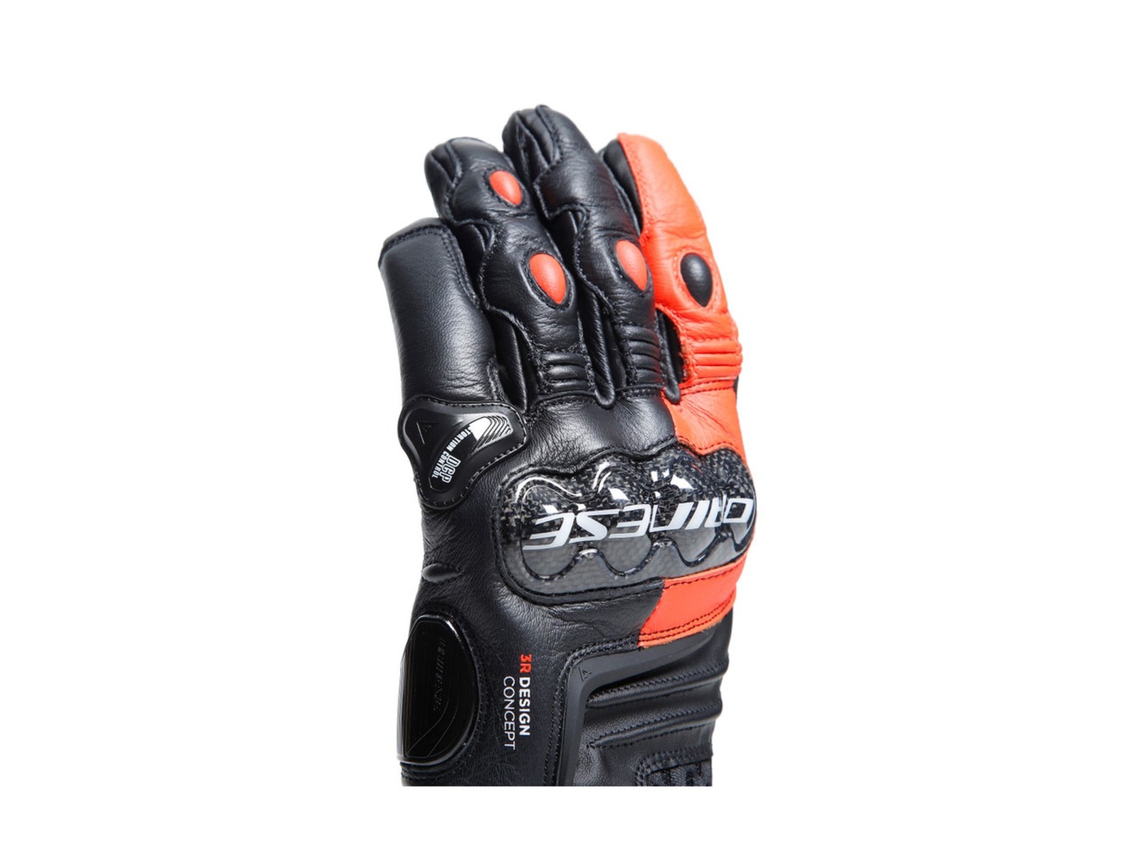 Dainese Carbon 4 Short Gloves Black / Red-fluo