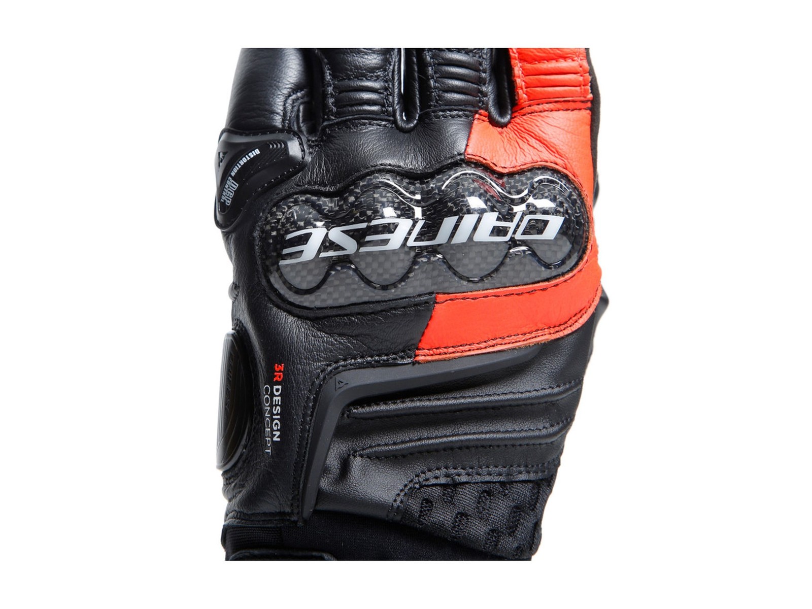 Dainese Carbon 4 Short Gloves Black / Red-fluo