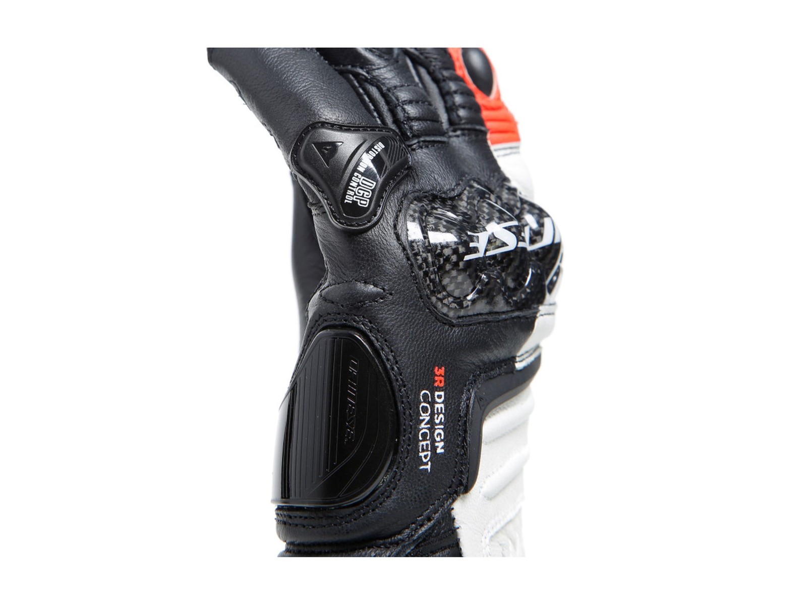 Dainese Carbon 4 Long Lady Gloves black/white/fluo-red