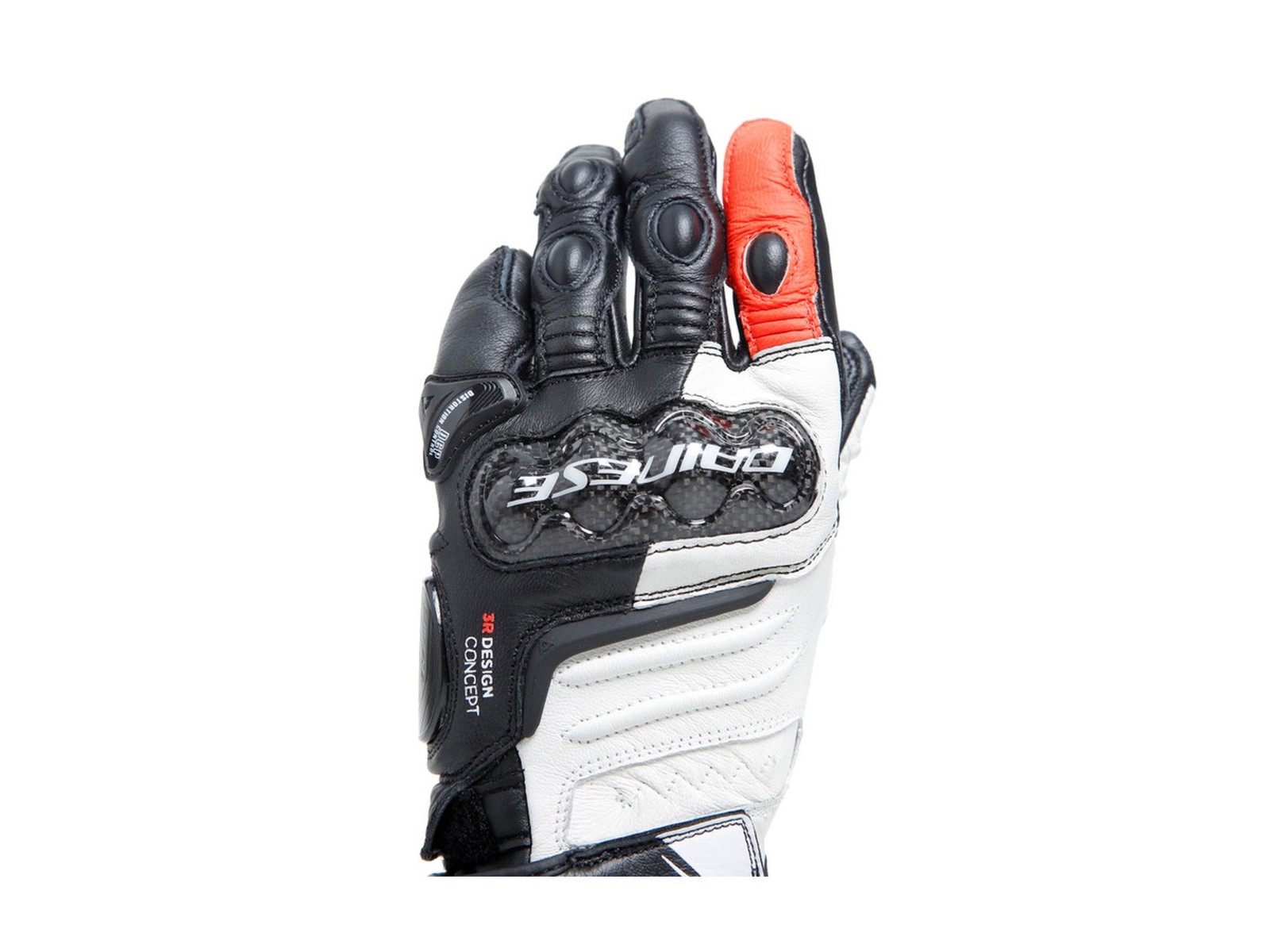 Dainese Carbon 4 Long Lady Gloves black/white/fluo-red