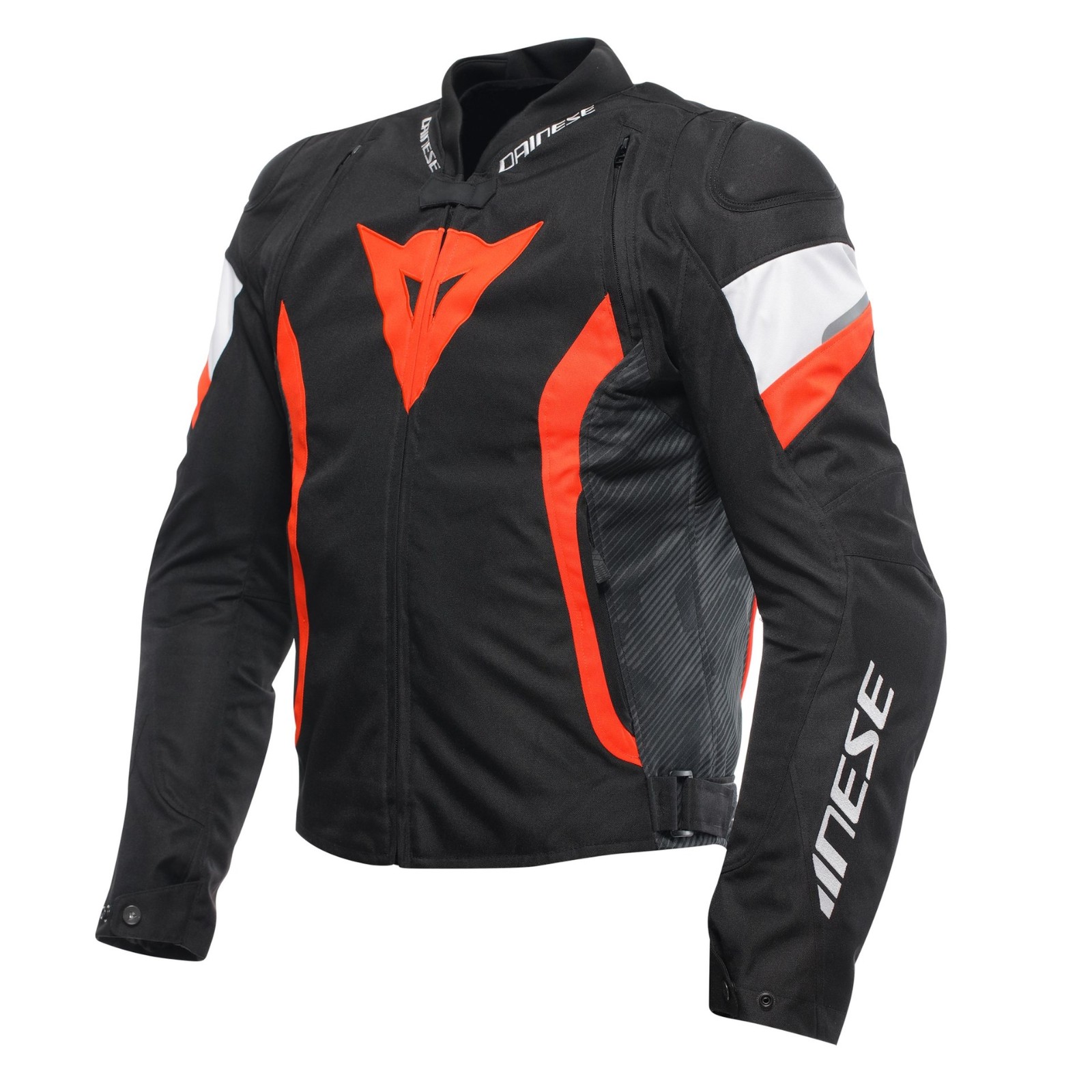 Dainese Avro 5 Tex Jacket motorcycle black/fluo-red/white