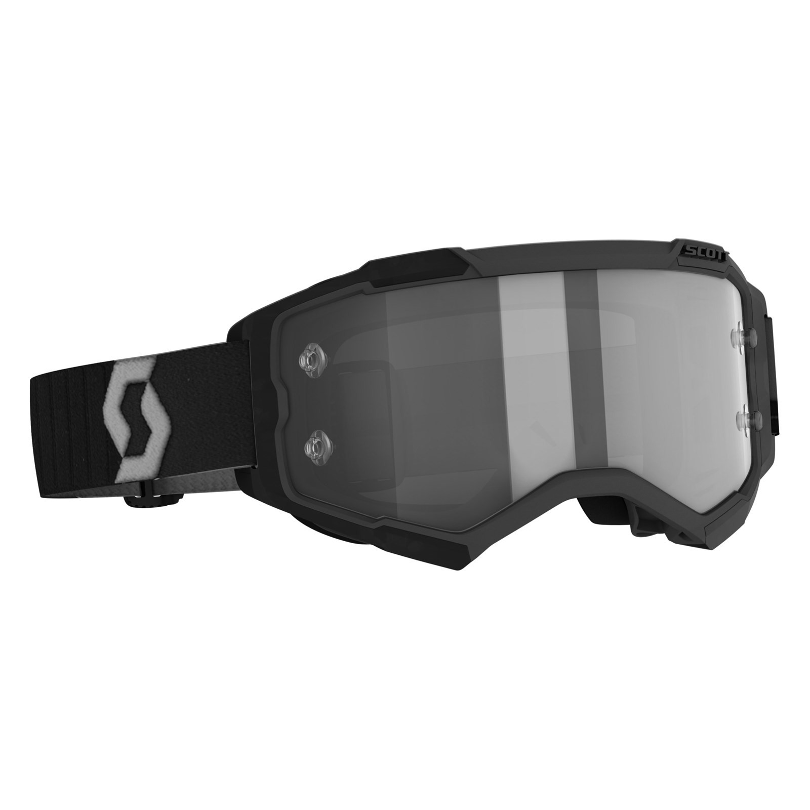 Vintage-Optik UV-Schutz League & Co Brille für Motocross / Piloten PU-Leder und PC-Linse Linse silberfarben, Rahmen schwarz 