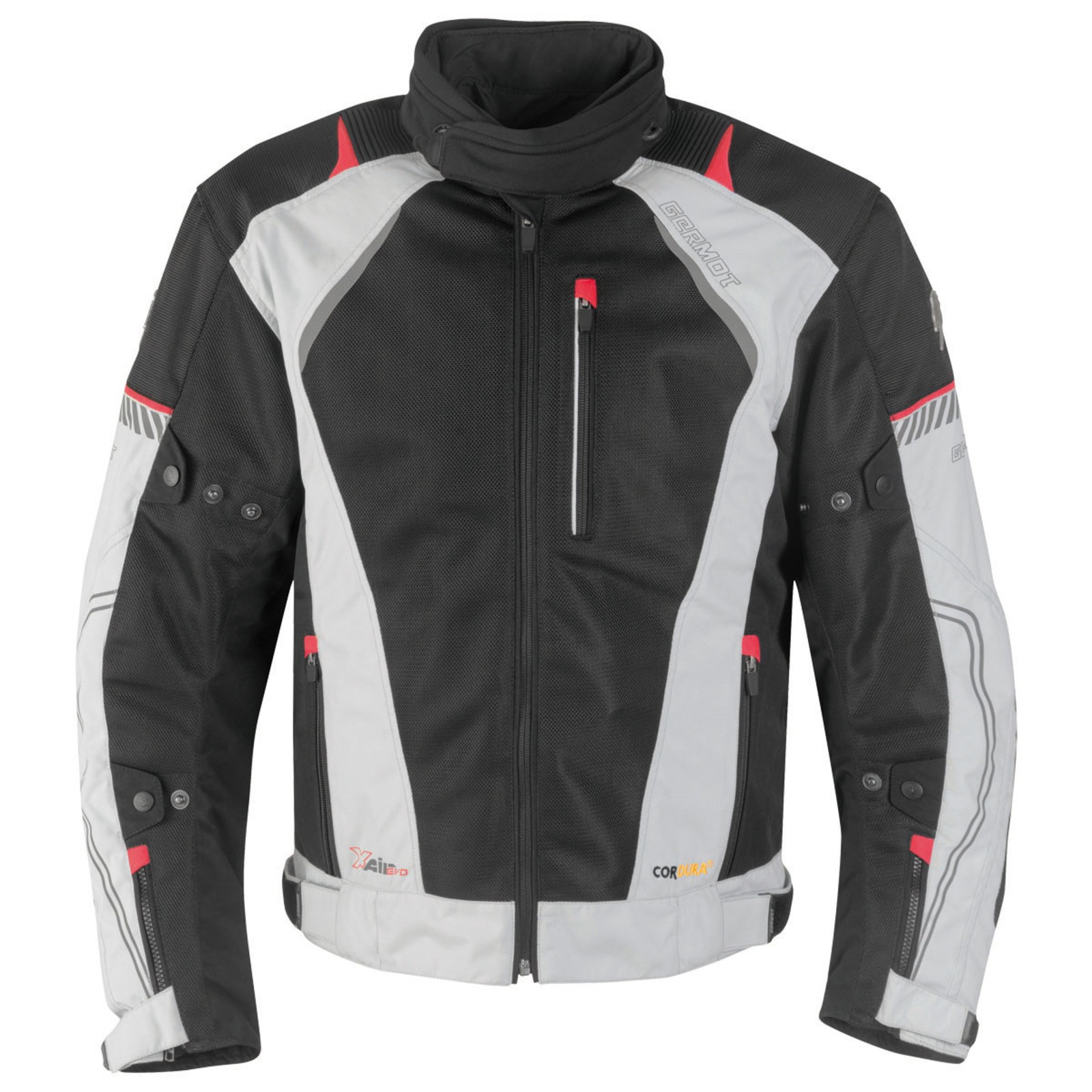 X-Air Evo Pro Mesh Jacke wasserdicht hellgrau/schwarz mit