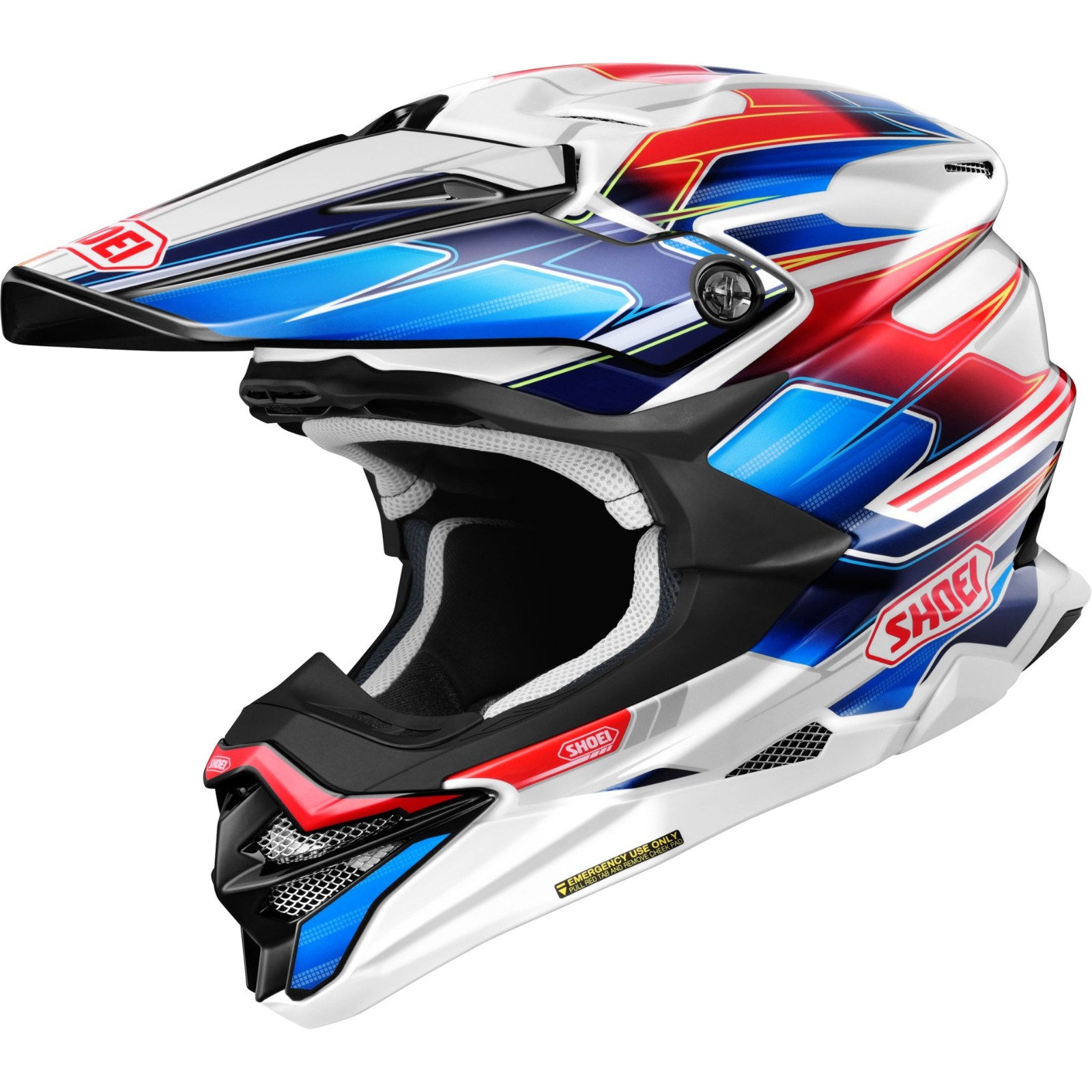 Shoei VFX-WR 06 Sparkle TC-10 blue/white/red MX helmet