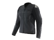 Dainese Racing 5 Women Lederjacke Schwarz/Schwarz