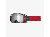 100% Goggle ARmatic Turo  / Silver Mirror Lens MX Cross Enduro Brille mit Glas: silber verspiegelt