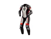 Revit Xena 4 Lady Damen Lederkombi 1-Teiler One piece schwarz/neon-rot