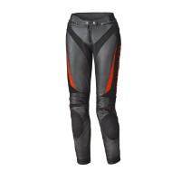 Held Lane 2 Damen Lederhose schwarz/neon-rot