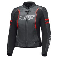 Held Street Rocket 4 Top Damen Lederjacke schwarz/neon-rot