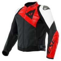 Dainese Sportiva leather jacket black matt / red / white