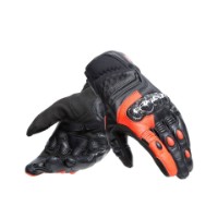 Dainese Carbon 4 Short Handschuhe Schwarz/Rot-fluo