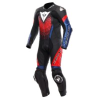 Dainese Laguna Seca 6 perf. 1-Teiler Lederkombi Schwarz/Blau/Rot
