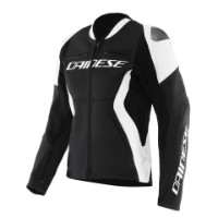 Dainese Racing 5 Women Lederjacke Black/White