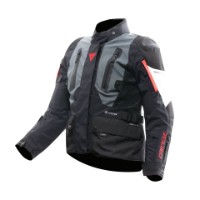Dainese Carve Master 4 GTX Gore Tex Touring Motorrad Jacke wassedicht Ebony/Schwarz/Rot