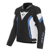 Dainese Avro 5 Tex Motorrad Jacke Schwarz/Blau/Weiss