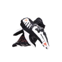 Dainese Reacto Carbon Short Women / Lady Handschuhe schwarz/weiss/neon-rot