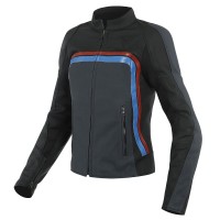 Lola 3 Lady Lederjacke schwar/ebony/rot/blau