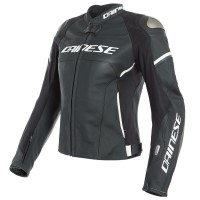Dainese Racing 3 Lady Dair Jacke Airbag schwarz/pearl-weiß