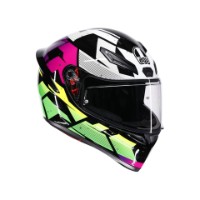 AGV K1 S Punkpluse schwarz/pink/lime Integral Helm 