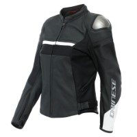 Rapida Lady Lederjacke Schwarz/weiss