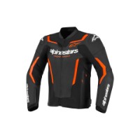 Alpinestars GP Force V2 Lederjacke schwarz/neon-rot