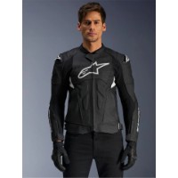 Alpinestars Dusk Airflow leather jacket black/white