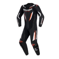 Alpinestars GP Force V2 Lederkombi 1-Teiler schwarz/weiss/neon-rot