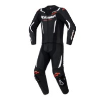 Alpinestars GP Force V2 Lederkombi 2-Teiler Herren schwarz/weiss/neon-rot