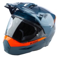 Klim X1 Alpha Adventure Helm ECE Gloss Concept Petrol - Strike Orange