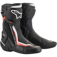 Alpinestars SMX Plus V2 Stiefel schwarz/weiss/neon-rot