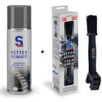 S100 Chain-Cleaning-Set contains S100 Chain Cleaner 300ml + S100 Chain brush