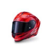 Alpinestars S-R7 Core Helm ECE06/DOT Red White Glossy rot/weiss
