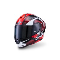 Alpinestars S-R7 Kinetis Helm ECE06/DOT Black Red White Glossy / schwarz rot weiss glossy