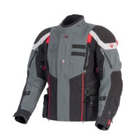 Stadler Fearless Pro 3-Lagen Gore-Tex Jacke schwarz/grau/rot wasserdicht