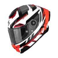 Scorpion EXO-RACE Air Carbon Fury Helm weiss/silber/rot