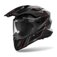 Airoh Commander 2 Carbon Stylish schwarz/rot Adventure Helm