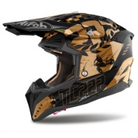 Airoh Aviator 3 Legend Schwarz/Chrom Motocross / Enduro Helm