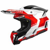 Airoh Twist 3 Fancy Schwarz/Weiß/Rot Motocross / Enduro Helm