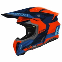 Airoh Twist 3 Fancy blau/fluo-Orange Motocross / Enduro Helm