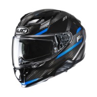 HJC F71 Carbon Esira MC-2 Motorrad Helm mit Sonnenblende blau