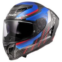 LS2 FF807 Dragon Trax Carbon Integral Helm blau/rot