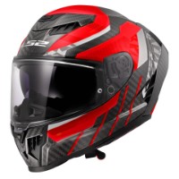LS2 FF807 Dragon Carbon Trax Integral Helm rot