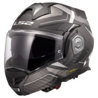 LS2 FF901 Advant X Carbon 06 Klapp-Helm Horizon Silber/Grau